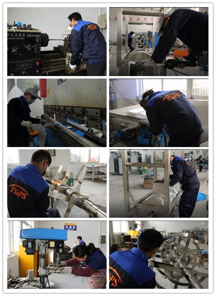 Production and processing for horizontal ribbon mixer